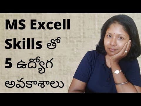 Cover Image for Good Salary Job Opportunities with only MS Excel Skills (Telugu) | Pashams