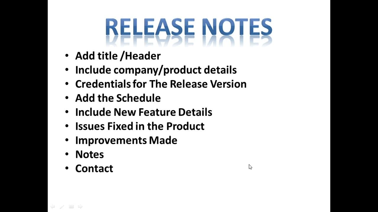 Cover Image for release notes in software development|testing|How to write software release notes